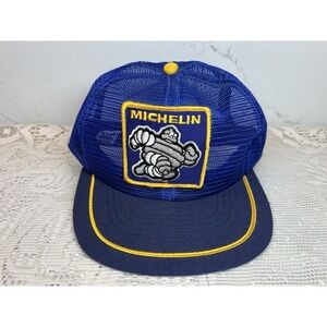 Vintage Michelin Man Trucker Hat Swingster Mesh Snapback USA Made